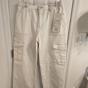 No Boundaries Women's Cream Cargo Pants